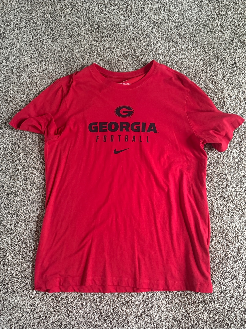 Nike Red Georgia Football Logo Tee